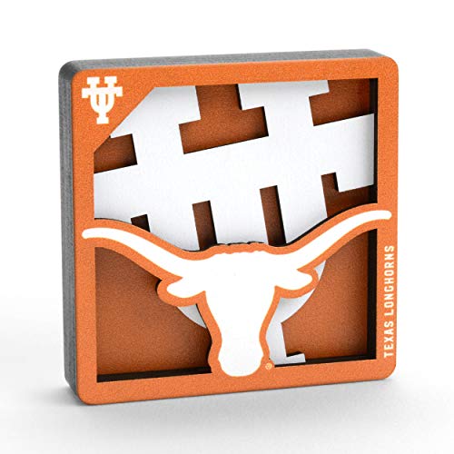 YouTheFan NCAA Texas Longhorns 3D Logo Series Magnets