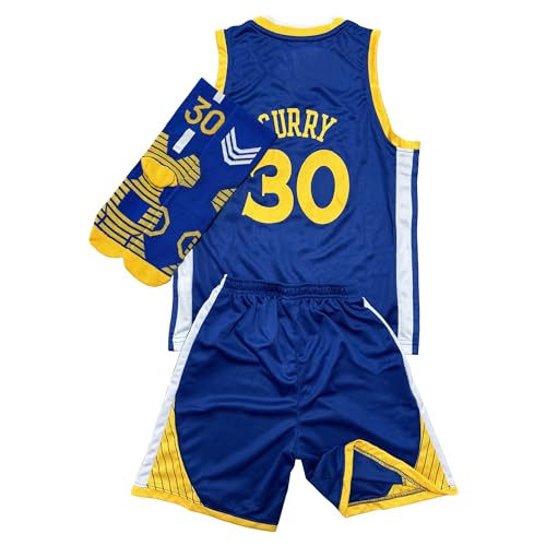 Youth Basketball Sports Jerseys for 6-13Years Boys Girls Basketball Vests Jersey Gift Sets Blue