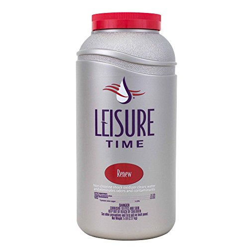 LEISURE TIME RENU5 Lonza Renew Non-Chorine Shock, 5 lbs, Silver