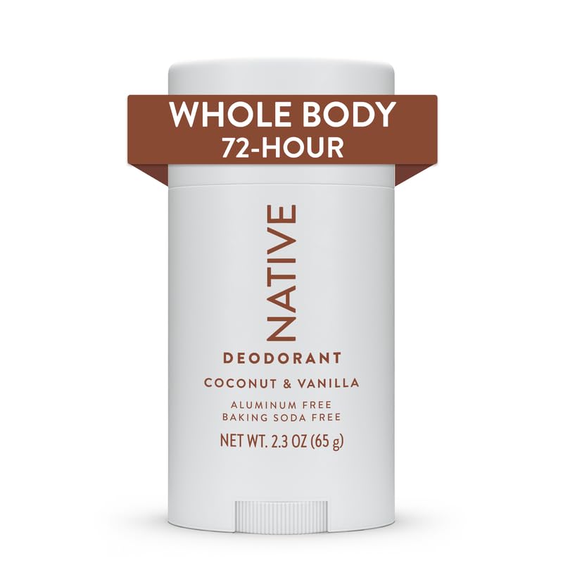 Native Whole Body Deodorant Contains Naturally Derived Ingredients | Deodorant for Women and Men, 72 Hour Odor Protection, Aluminum Free with Coconut Oil and Shea Butter | Coconut & Vanilla