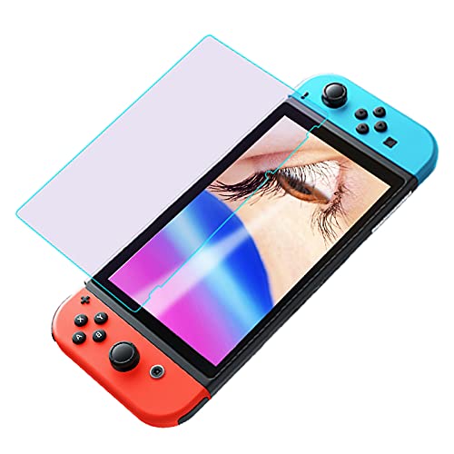 PERFECTSIGHT Anti Blue Light Anti Glare Tempered Glass Screen Protector Compatible with Nintendo Switch OLED 7 inch, [Eye Protection] [Great Gaming Experience] - Matte Clear Anti Fingerprint 1 Pack