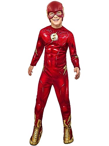 Rubie's Boy's DC: The Flash Movie Costume Jumpsuit and Mask, As Shown, Medium