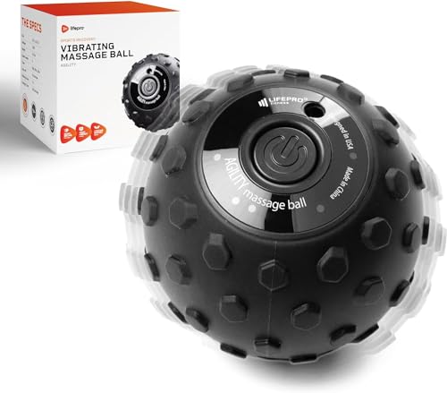 LifePro 4-Speed Vibrating Massage Ball Roller- Revolutionary Lacrosse Ball Deep Tissue Trigger Point Therapy - Massage Ball for Plantar Fasciitis, Yoga Therapy, Mobility, Myofascial Release Ball