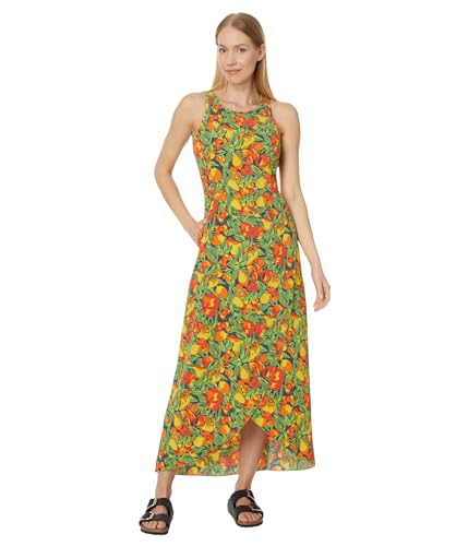 Toad&Co Sunkissed Maxi Dress Midnight Fruit Print LG