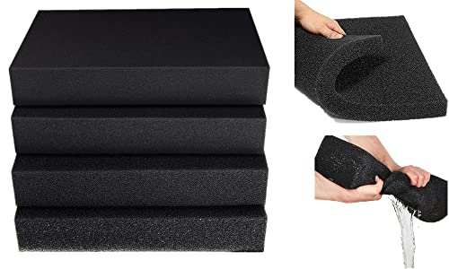 SHUNTING Filter Foam Sponges,Filter Media Pad,Filter Sponge, Cut-to-Size Foam for Aquarium Fish Tank 19.6'x19.6'x1.57'(50PPI*1Pc)