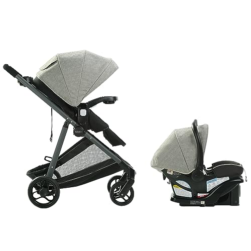 Graco Modes Element LX Travel System | Includes Baby Stroller with Reversible Seat, Extra Storage, Child Tray, One Hand Fold and SnugRide 35 Lite LX Infant Car Seat, Lynwood