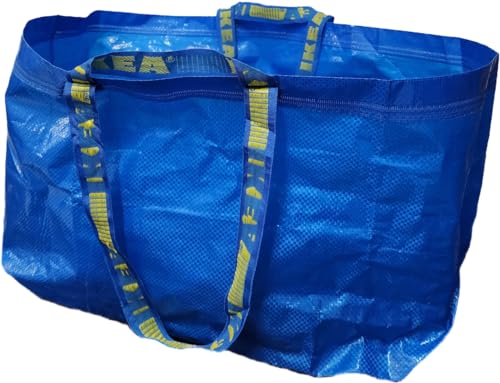 IKEA FRAKTA Carrier Bag, Blue, Large Size Shopping Bag 2 Pcs Set