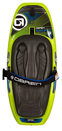 O'Brien Black Magic Kneeboard with Cable Actuated Retractable Fins and Removable Aquatic Hook for Kneeboarding Equipment, Green