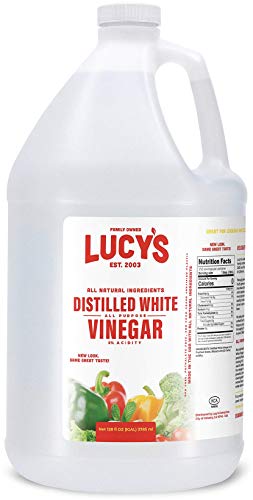 Lucy's Family Owned - Natural Distilled White Vinegar, 1 Gallon (128 oz) - 5% Acidity (White Vinegar, 1 Gallon (128 fl oz.))