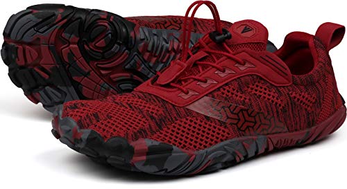 Joomra Minimalist Trail Running Tennis Shoes Size 9-9.5 Red Women Wide Camping Athletic Hiking Trekking Walking Toes Female Five Fingers Gym Workout Sneakers Footwear 40
