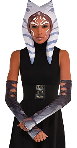 Amscan Ahsoka Halloween Costume Accessories for Women, Star Wars The Mandalorian, One Size, with Headpiece, Gauntlets