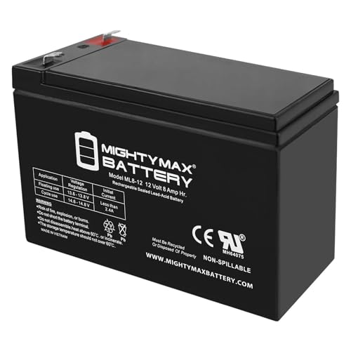 Mighty Max Battery 12V 8Ah UPS Battery Replaces 7Ah 28W BB Battery SH1228W