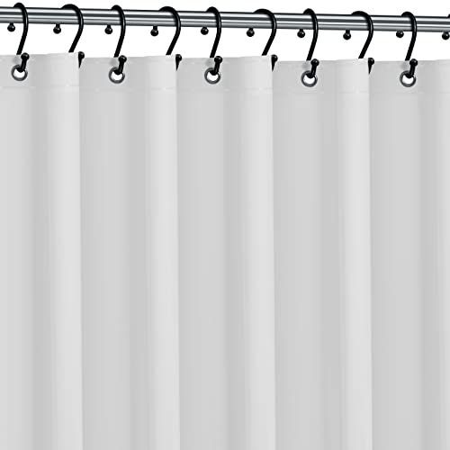 Premium Shower Curtain Liner, 72'W X 72''H - PVC-Free, 6G PEVA Shower Curtain with 12 Rust Proof Grommets And Magnet-weighted Bottom Hem - Moisture Stain Proof Shower Curtain Liner - White