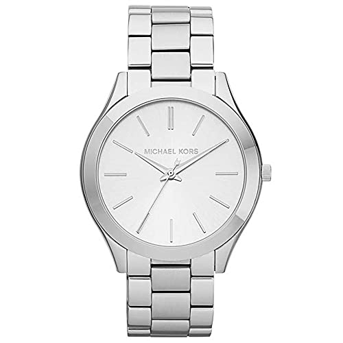 Michael Kors Slim Runway Three-Hand Silver-Tone Stainless Steel Women's Watch (Model: MK3178)