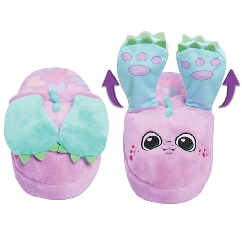 Flipeez Just Play Slippers, Dragon, Medium, Fits Kids Sizes 13-3