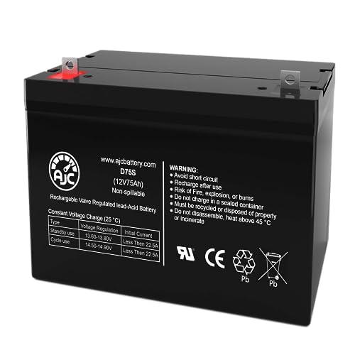 AJC Battery Compatible with Exide XXHD-M-24 12V 75Ah Sealed Lead Acid Battery