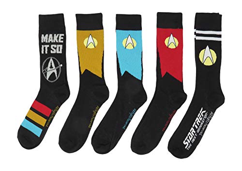 Hyp Star Trek The Next Generation Uniforms Crew Socks 5 Pair Pack