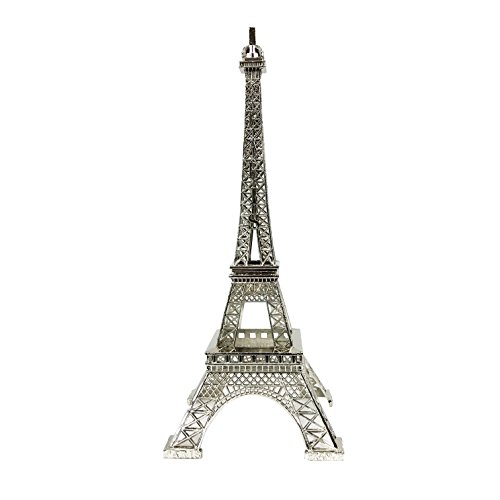 allgala Eiffel Tower Statue Decor Alloy Metal, and Size (07', Silver)