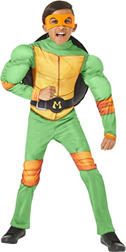 InSpirit Designs Teenage Mutant Ninja Turtles Kids Mutant Mayhem Movie Michelangelo Costume | Officially licensed | Cosplay costume | Group costume | Theatrical costume, L