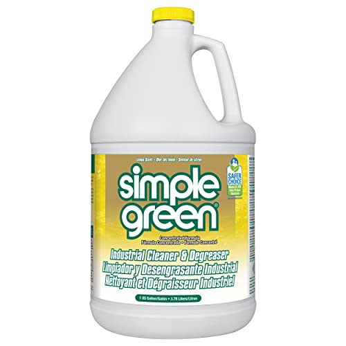 Simple Green 73434010 14010 Industrial Cleaner & Degreaser, Concentrated, Lemon, 1 gal Bottle, 128 Fl Oz (Pack of 1)