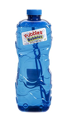 BUBBLES by Little Kids Fubbles | 64oz Non Toxic Bubble Solution Refill for kids | bubble wand included, colors may vary, (12301E)