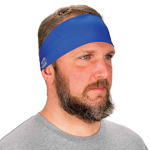 Ergodyne Chill Its 6634 Cooling Headband, Sports Headbands for Men and Women, Moisture Wicking , Blue