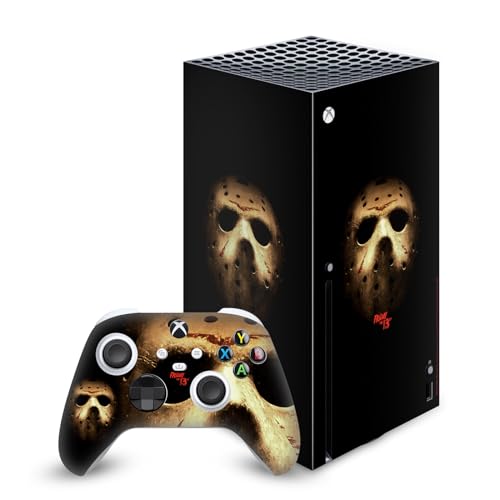 Head Case Designs Officially Licensed Friday The 13th 2009 Jason Voorhees Poster Graphics Vinyl Sticker Gaming Skin Decal Cover Compatible with Xbox Series X Console and Controller Bundle