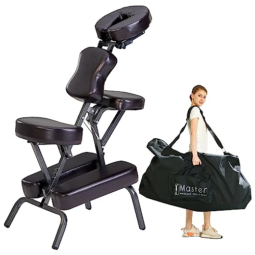 Master Massage Bedford Adjustable Portable Folding Full Body Massage Chair, Coffee, 11' x 14' x 39'
