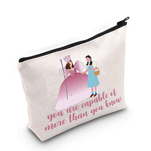 LEVLO Wizard Dorothy Cosmetic Make Up Bag Wizard Movie Fans Gift Dorothy and Glinda Good Witch Make Up Zipper Pouch Bag (You are a capatle)