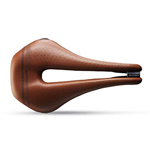 Selle Italia Novus Boost Gravel Heritage SuperFlow Road Bike Saddle - Comfortable MTB and Road Bicycle Seat for Men and Women - 255 x 148mm, 260g, Brown