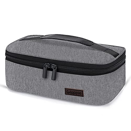 Gloppie Small Lunch Bag Mini Lunch Box Insulated Lunch Bag for Men Women Petty Lunch Box Adult Portable Lunch Pail Thermal Lunch Containers Reusable Snack Bags Loncheras Para Hombres Grey