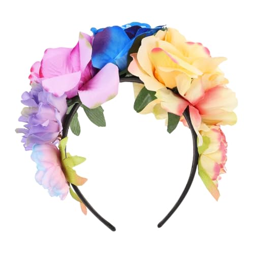 Outanaya Halloween Headband Festival Flower Green Cosmetic Jars Halloween Party Costume Halloween Wreath