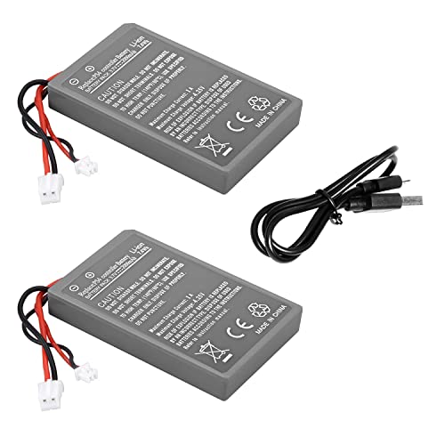 POWTREE Upgraded 2000mAh 2Packs PS4 PS4Pro Battery for Sony Playstation 4 Dualshock 4 V1 V2 Controller CUH-ZCT2U CUH-ZCT2E CUH-ZCT1E CUH-ZCT1U CUH-ZCT1H, ect.