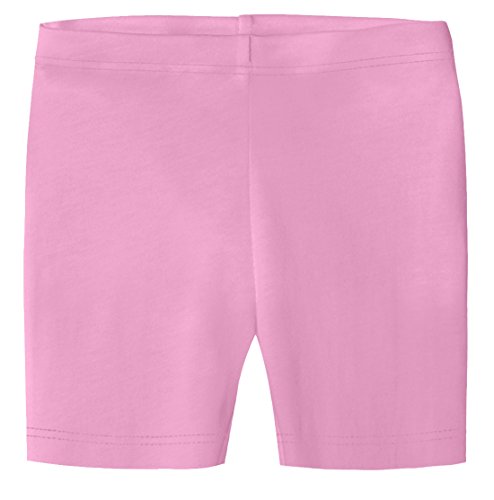 City Threads Little Girls Organic Cotton Underwear Bike Shorts for Sensitive Skin or SPD Sensory Friendly, Medium Pink, 3T