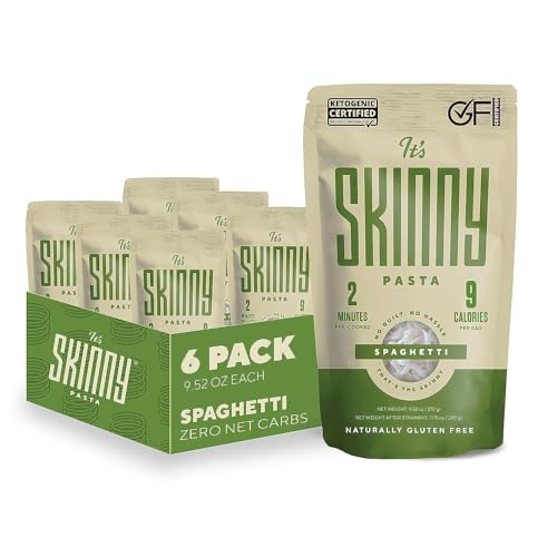 It’s Skinny Spaghetti — Healthy, Low-Carb, Low Calorie Konjac Pasta — Fully Cooked and Ready to Eat Shirataki Noodles — Keto, Gluten Free, Vegan, and Paleo-Friendly (6-Pack)