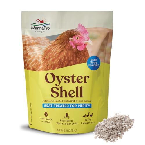 Manna Pro Crushed Oyster Shell | Egg-Laying Chickens | 5 LB