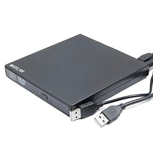 External 8X DVD/CD Player 24x CD-RW Burner, USB Portable Optical Drive for Dell Inspiron 15 13 14 Series 5000 7000 7567 7577 7559 7373 5680 5570 5559 3000 3670 2-in-1 Laptop