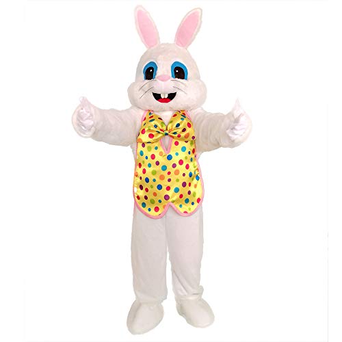MatGui Easter Rabbit Bunny Rabbit Mascot Costume Adult Size Fancy Dress (Yellow Bunny)