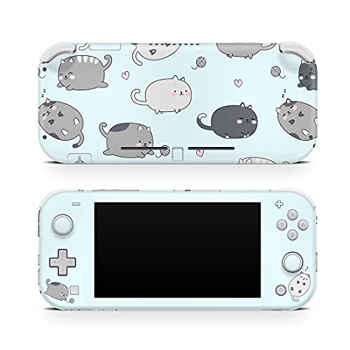 TACKY DESIGN Cute Cats Skin Compatible with Nintendo Switch lite, Kawaii Cats Skin Compatible with Kitten Switch lite Stickers, Vinyl 3m Decal, Full wrap Cover