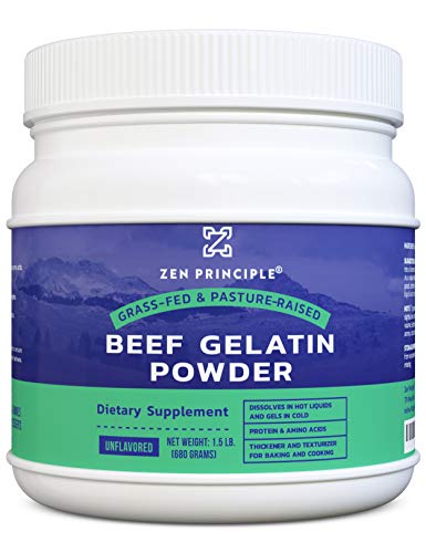 Grass-Fed Gelatin Powder, 1.5 lb. Custom Anti-Aging Protein for Healthy Hair, Skin, Joints & Nails. Paleo and Keto Friendly Cooking and Baking. Type 1 and 3 Collagen. GMO and Gluten Free. Unflavored.