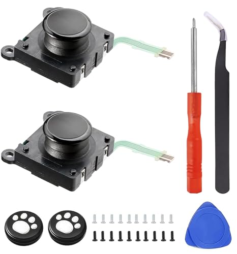 CHENLAN 2-Pack Replacement Joystick Button 3D Rocker Analog ThumbStick Replacement for PSV 2000 PS Vita 2000 2001 Black