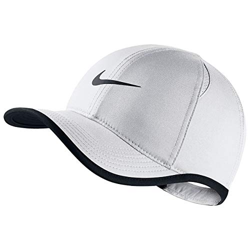Nike Youth Aerobill Featherlight Cap, White/Black/Black, Misc