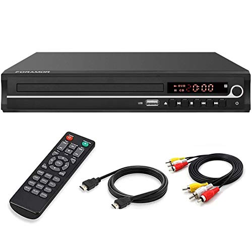 DVD Player,Foramor HDMI DVD Player for TV Support 1080P Full HD with HDMI Cable Remote Control USB Input Region Free Home DVD Players