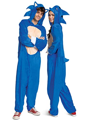 Disguise Unisex Adult Sonic Costume, Official Movie Outfit, Sized, As Shown, Medium 38-40 US