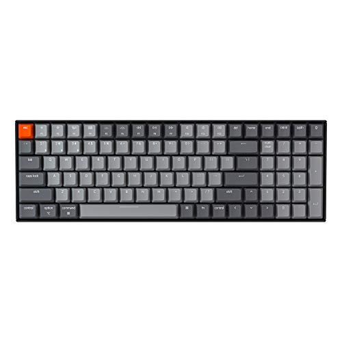 Keychron K4 96% Layout 100 Keys Wireless Bluetooth 5.1/Wired USB Mechanical Gaming Keyboard with Gateron G Pro Red Switch White LED Backlight N-Key Rollover for Mac Windows PC-Version 2