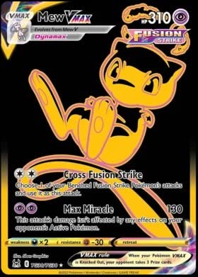 Pokemon - Mew VMax - TG30 - Trainer Gallery - Lost Origin - Full Art - Black & Gold Holo Foil Card