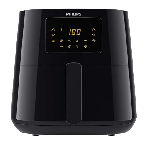 Philips Essential Airfryer XL 2.65lb/6.2L Capacity Digital Airfryer with Rapid Air Technology, Starfish Design, Easy Clean Basket, Black, (HD9270/91)
