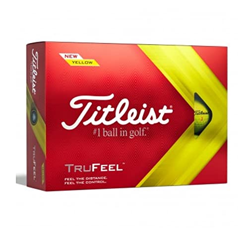Titleist TruFeel Golf Ball, Yellow, One Dozen, Yellow, 12 Pack