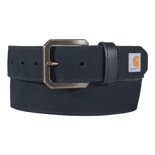 Carhartt Men's Casual Rugged Duck Canvas Belts, Black, 40