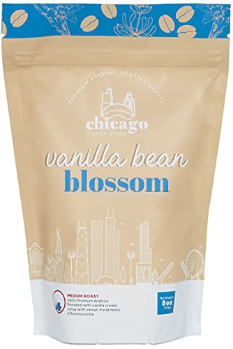 Chicago French Press - Vanilla Bean Blossom - Freshly Roasted Ground Coffee